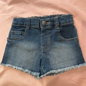 Jean shorts.